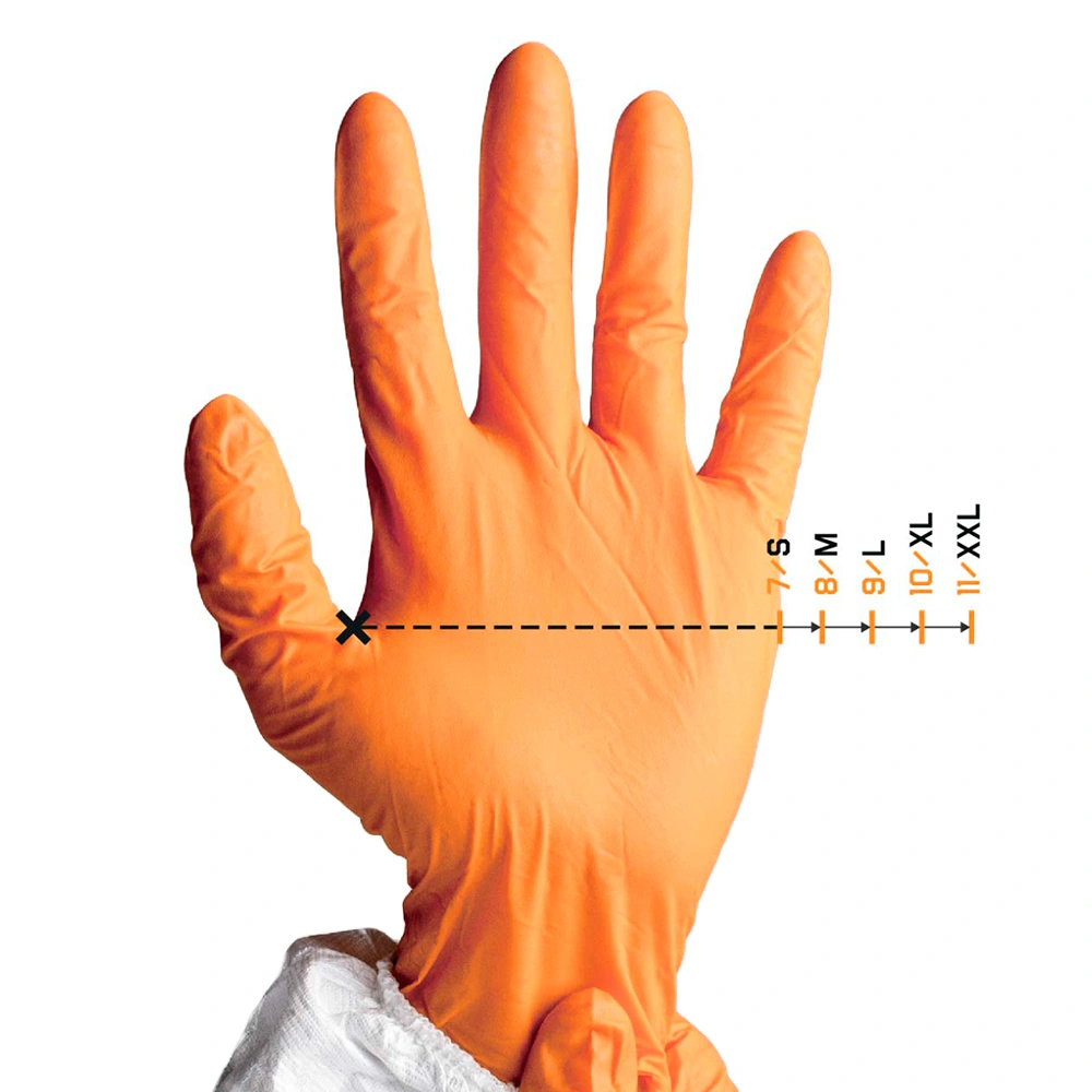 Перчатки Jeta Safety JSN NATRIX-O нитриловые  нескользящие, оранжевый