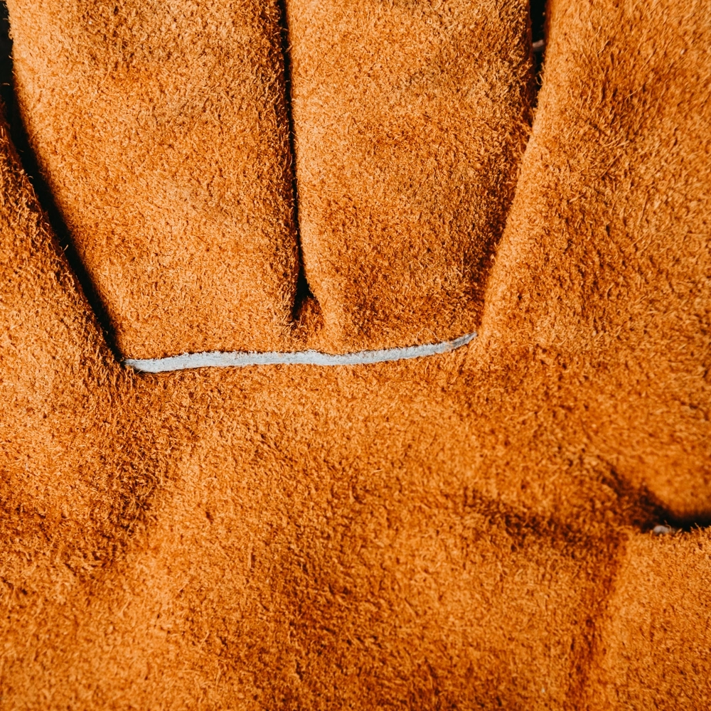 Перчатки сварщика JWK301 с крагой из спилковой кожи с подкладкой, оранжевый