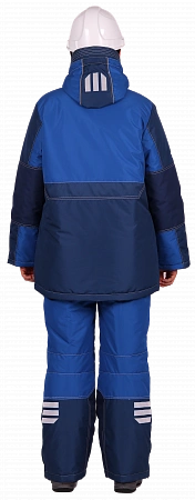Куртка женская ЭДВАНС от пониженных темпер. воздуха и ветра, мех. воздействий и ОПЗ, синий/василек
