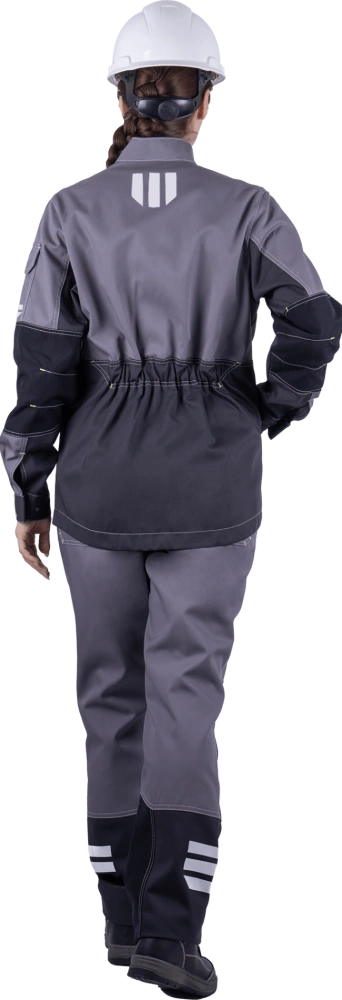 Куртка женская ЭДВАНС от механических воздействий и ОПЗ, серый/темно-серый/черный