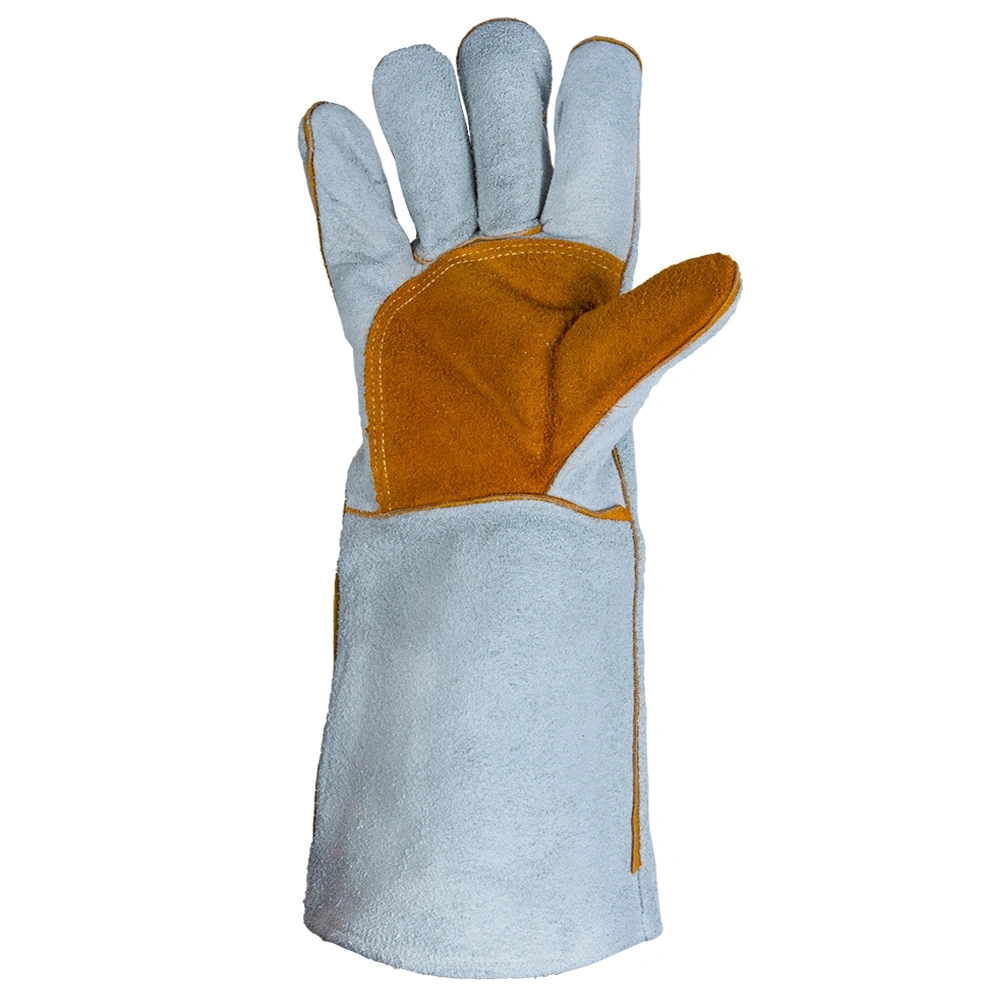 Перчатки сварщика JWK1401 Ferrus Long с крагой из спилковой кожи с подкладкой